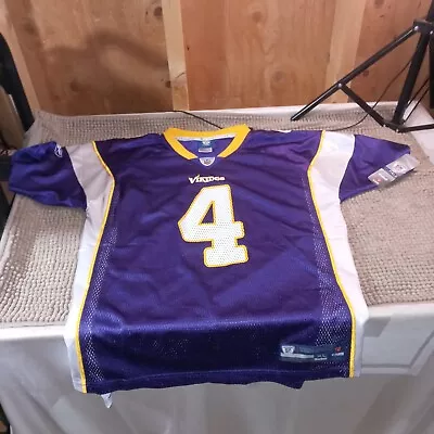 Minnesota Vikings Brett Favre Reebok On Field Replica Jersey Youth Xl 18-20 Nwt • $17.11