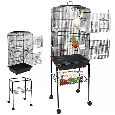 Cockatiel Parakeet Finch Rolling Canary Cage Bird Cage With Stand 59''H  • $55.39