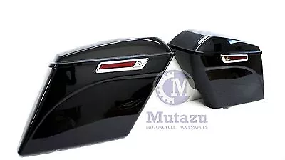 Mutazu Stretched Curve Saddlebags 4.5  Extended Bags For Harley Touring 2014-18 • $399