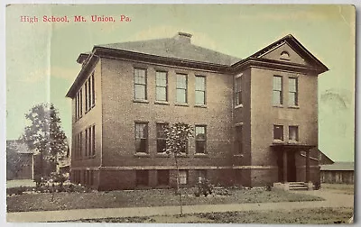 MT UNION PENNSYLVANIA PA High School HUNTINGDON COUNTY 1900s Postcard • $12