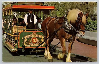 Postcard FL Walt Disney World Horse-Drawn Streetcar • $4.21