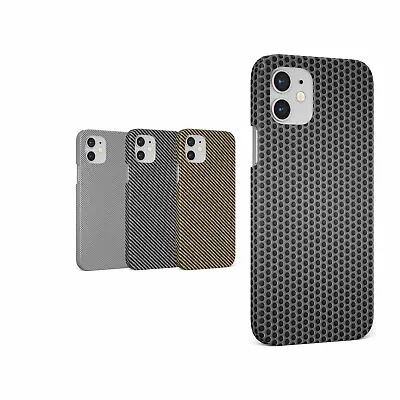 Case For Iphone 14 13 12 11 Se 8 Pro Max Hard Phone Cover Carbon Pattern • £5.99