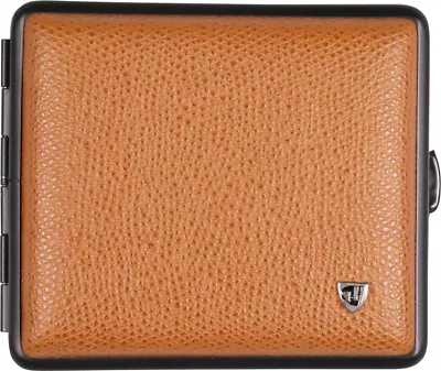$54.49 • Buy Vom Hofe German ×18 Normal Cigarette Case / Cognac Soft Leather / Elastic Band