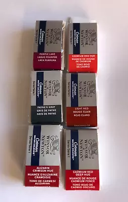 Winsor & Newton Cotman Watercolour X 6 WHOLE PANS MIXED COLOURS - BRAND NEW • £10.50