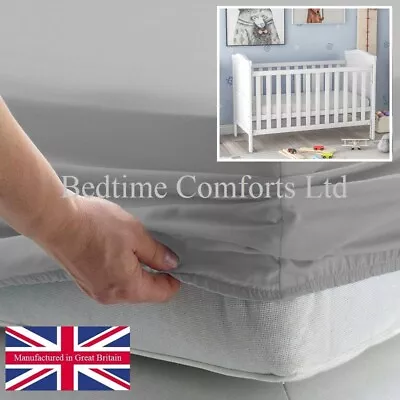 COT BED / TRAVEL COT FITTED Sheet ( VARIOUS SIZES) OVER 20 COLOURS  • £12.99