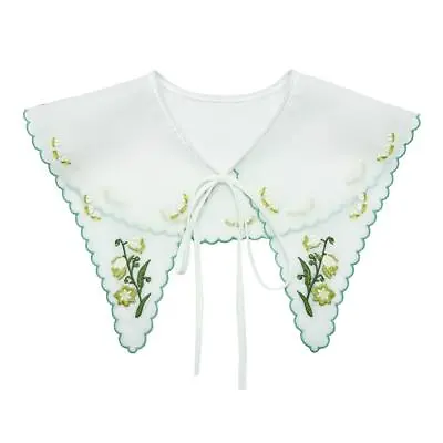 Delicate Detachable Floral Embroidered Collar Lacing Fake Collars • $7.48