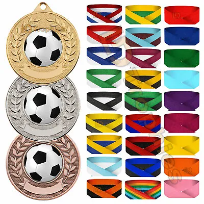 Football Medals & Ribbons Football Party Medal Packs Various Sizes & Colours • £32.50