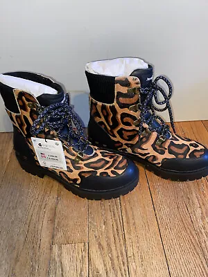 £52.65 • Buy Desigual Cheetah Print Combat Boots