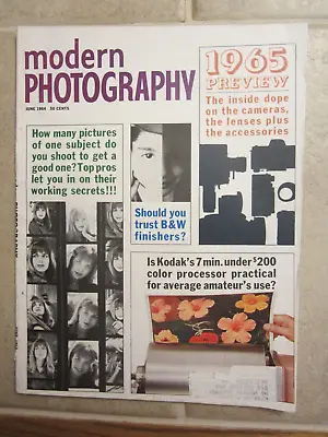 Modern Photography Magazine June 1964 Andy Warhol Flowers PL • $249.99