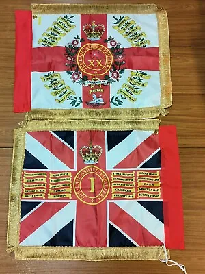 The Lancashire Fusiliers Miniature 1st Bn Regimental/Queen's Colours Flags.  • £40