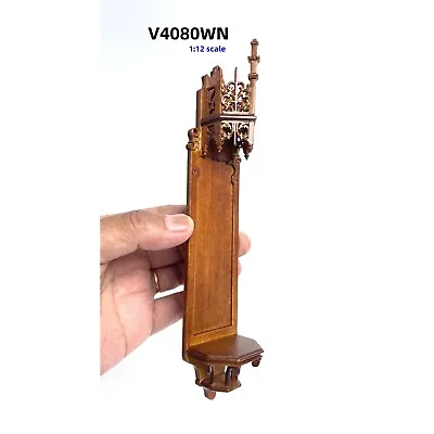 A Niche For A Statue Wooden WALNUT Gothic Church 1:12 Dollhouse Miniature • $69.95