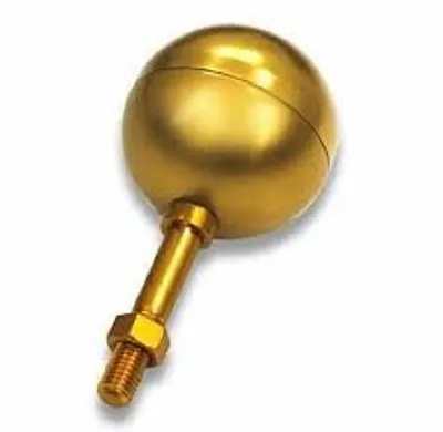 $29.95 • Buy 3  Gold Anodized Aluminum Flagpole Ball Ornament Flag Finial Pole Topper Eder