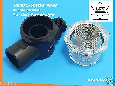 Rv And Marine Water Pump In-line Strainer Filter Shurflo 255-313 1/2  Male Pipe • $25