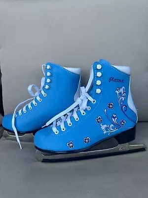 Woman Ice Figure Skates. Size 37. Blue Color. Brand New. Superb Support • $120