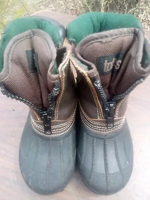 Boys Totes Snow Boots Size 12 Medium Leather Pre-owned • $10