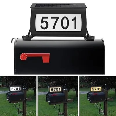 Solar Address Sign For Mailbox House Number Plaque Double Side Illuminated • $43.06
