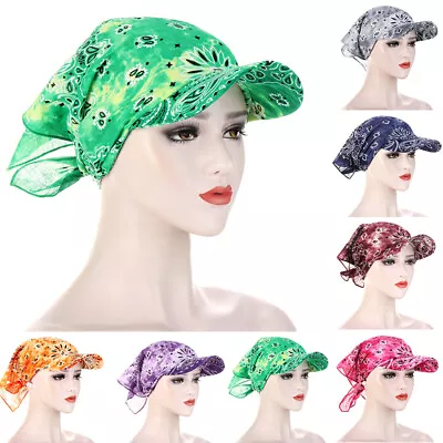 Women Hair Loss Scarf Cancer Chemo Cap Brim Muslim Turban Hat Head Wrap U • £4.31