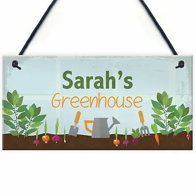 Greenhouse Sign Personalised Garden Sign Shed Plaque Summer House Sign Gift • £4.99