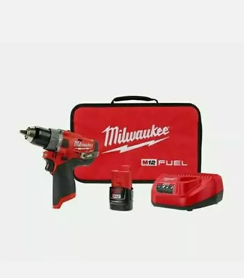 Milwaukee 2504-21 M12 Lithium-Ion 1/2  Hammer Drill Kit 1 Battery NEW • $129.99