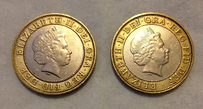 DOUBLE SIDED COIN TWO POUND £2 Heads Or Tails  MADE FROM REAL COINS  • £39
