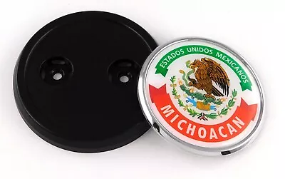 Michoacan Mexico Car Truck Grill Black Badge 3.5  Grille Chrome Emblem • $15.99