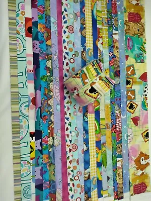 20 2.5  Pre Cut Jelly Roll Quilting Strips Cotton Girls Fabrics May Vary I Spy   • $12.99