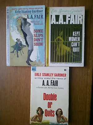 Lot Of 3 Vintage Erle Stanley Gardner Writing As A.A. FAIR Paperback Books • $8