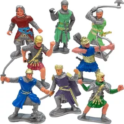 8 PCS Medieval Knight Figures Toy Soldiers Free Standing Figurines For Kids • $30