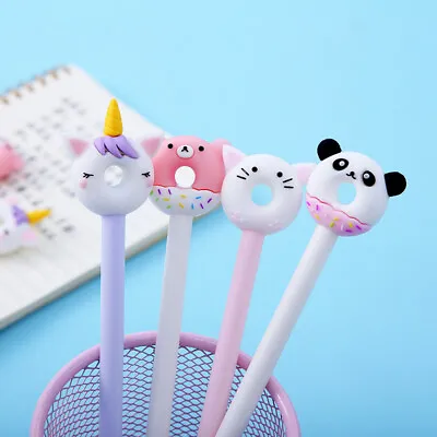 Cute Animal Donut Pens Kawaii Ballpen Planner Stationery School Biro Jotter Gift • £3.99