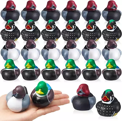 DEEKIN 24 Pcs Family Mallard Rubber Duck 2 Inch Cool Floating Decoy Rubber Ducks • $36.65