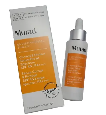 Murad Environmental Shield Correct&Protect Serum SPF45 | PA++++ 1 Fl Oz Exp 7/24 • $13.95