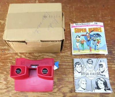 Vintage GAF View-Master W/ 3 Super Heroes 3D Reels 1979 NOS Batman Superman DC • $49