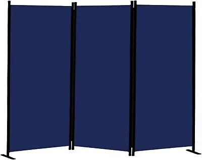 7x6FT Three Panel Room Divider Privacy Partition Screen For Office Home Blue • $35.99