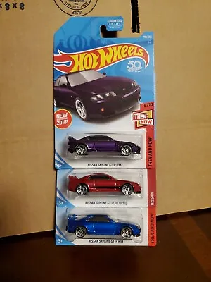 Hot Wheels Lot Of 3 Color's 2018/19 Nissan Skyline GT-R BCNR33 Blue Red Purple • $33.99