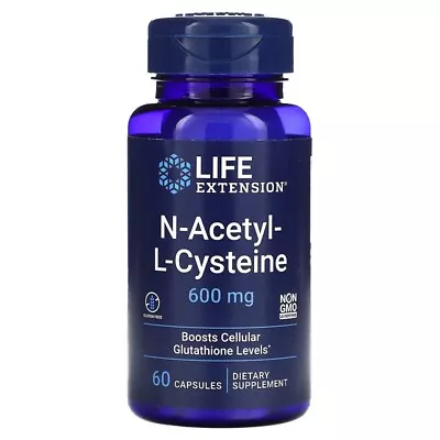 Life Extension - N-acetyl-l-cysteine - 60caps - 600mg - New Stock - Expiry: 2025 • £12.65