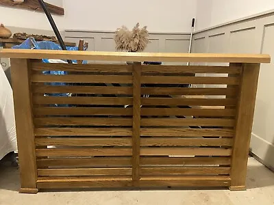 Solid Oak Radiator Cover  80cm By  100 Cm Inside 115 Cm  By 88 Outside • £200