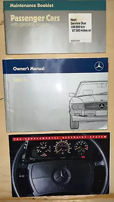 Rare Ventage 1988 Mercedes-Benz 560 SL Owner’s Manual Full Set • $450