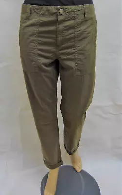 New Ladies Marks & Spencer Indigo Collection Khaki Chino Trousers Size 10 • £8.99