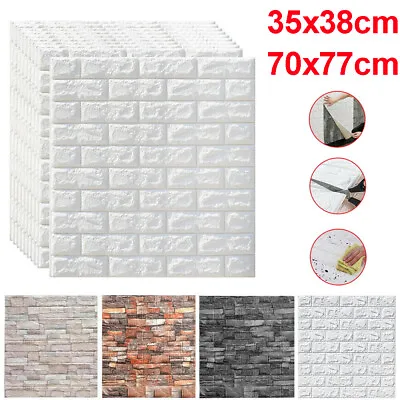 £10.33 • Buy Waterproof 3D Tile Brick Wall Sticker Foam Panel Wallpaper Self-adhesive
