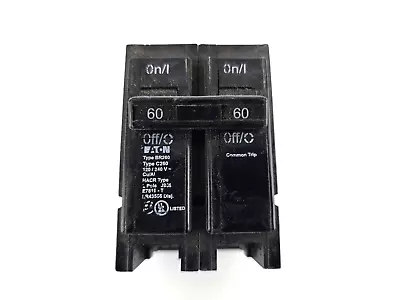Used Eaton BR260 60 Amp 2 Pole 120/240V C260 Plug In Circuit Breaker • $16.99