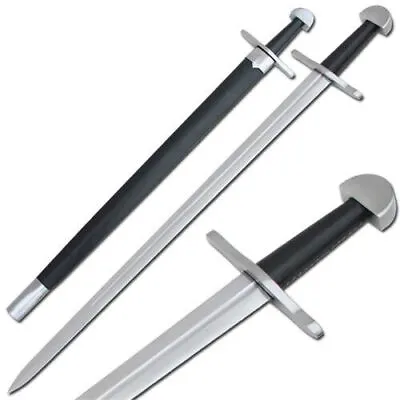 Raiding Long Sword - Medieval Viking Style Steel Sword W/ Leather Handle • $89.99