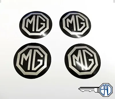 MGB/ MGB GT Rostyle Wheel Centre Cap Badge Set - Silver & Black • £4.99