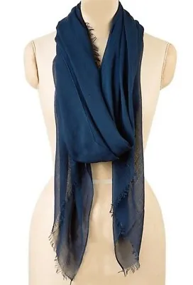 Naturally Knotty Lightweight Silk Modal Solid Wrap Scarf 43  X 78  MSRP $75 • $19.99