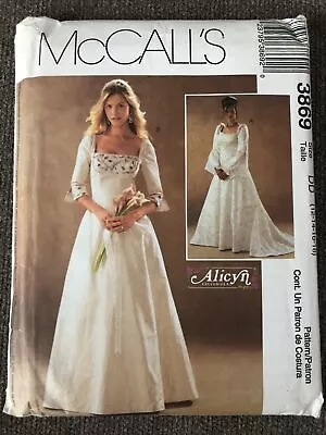 McCall's 3869 Misses Alicyn Bridal Gown Medieval Evening Dress Pattern Size12-18 • $25