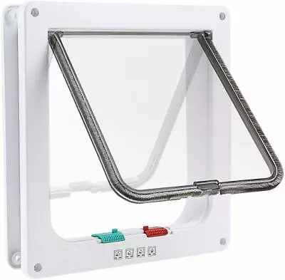 £11.99 • Buy 4-Way Lockable Magnetic Large Cat Flap Pet Door Staywell Dog Tunnel Guard UK