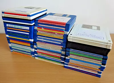 100x Used Blank Amiga 3.5  Floppy Disks Mixed Bundle (Lot 1) • £19.99