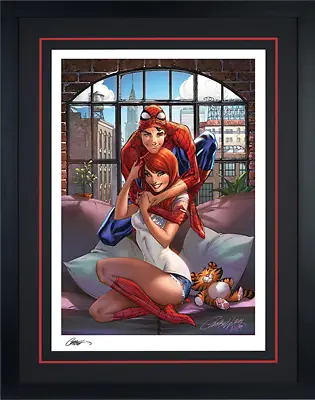 Sideshow J Scott Campbell Spiderman Renew Your Vows Framed Art Print • $517.75