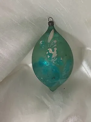 Vintage Glass Tear Drop Ornament Made In Poland • $14.99
