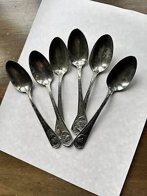 Six Vintage Oneida Pat Plate Souvenir Collectible Silent Movie Star Spoons-1925 • $12.99