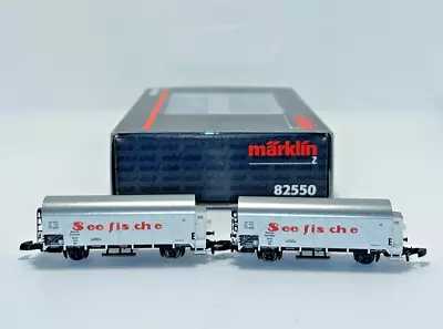 Z Scale Marklin Mini-Club Refrigerator Wagon Ocean Fish Car Set Original Box (A) • $74.99